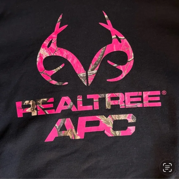 Realtree Unisex Black Hoodie with Pink Camo Accents Size XL Casual Streetwear - Picture 6 of 13